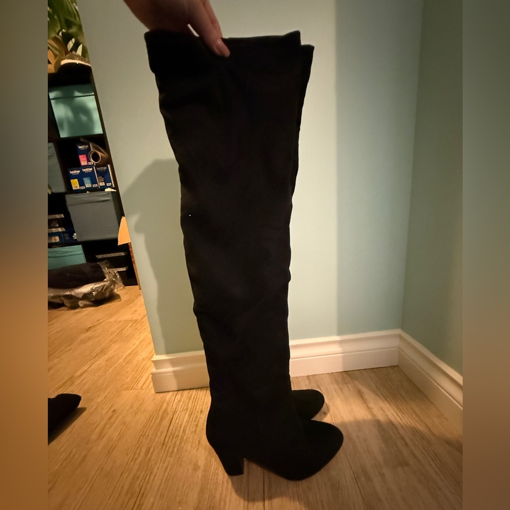 Chinese Laundry Black Size 10 over the knee suede boot